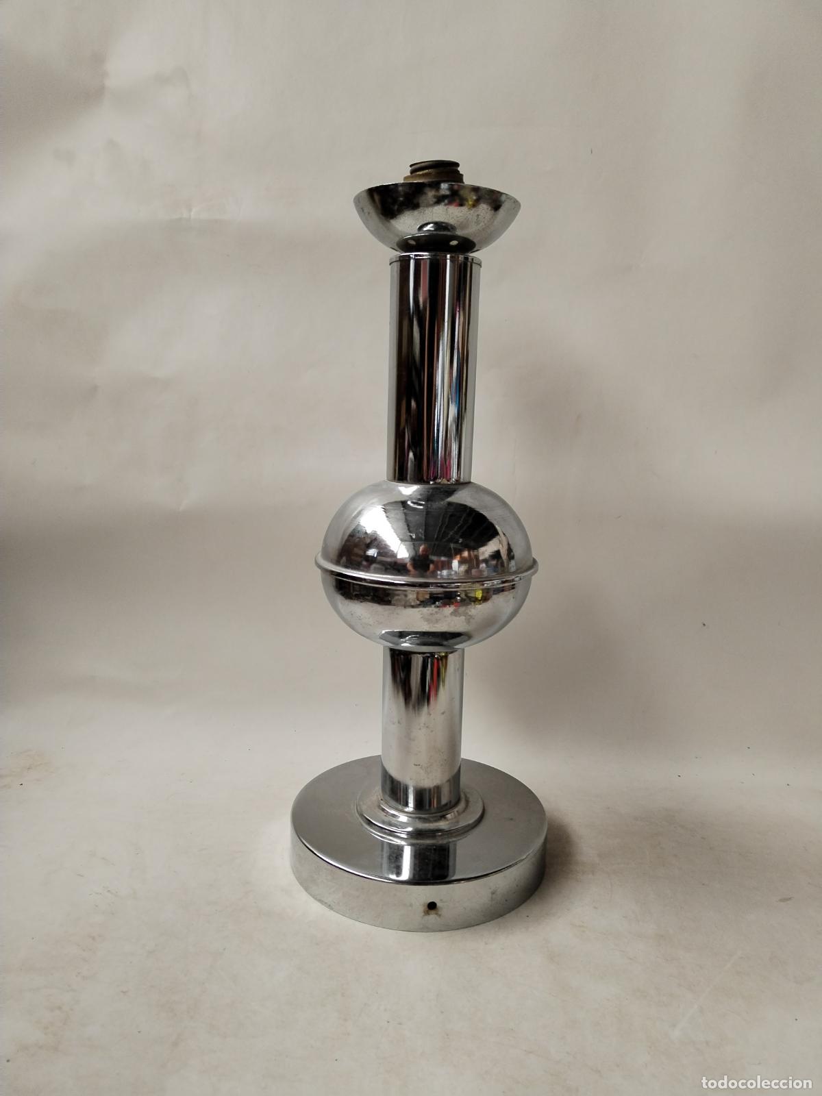 Vintage: lampara vintage de metal cromado - Foto 4