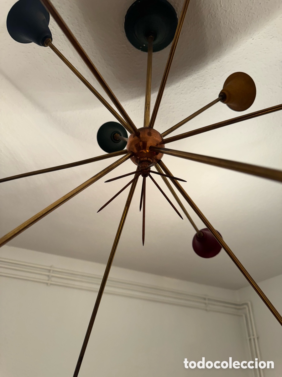 Vintage: L&aacute;mpara de techo Sputnik, a&ntilde;os 60 - Foto 2
