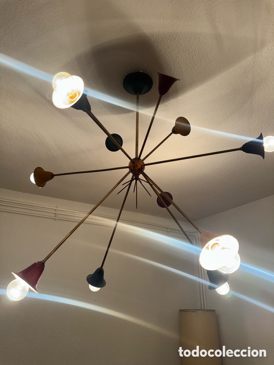 Vintage: L&aacute;mpara de techo Sputnik, a&ntilde;os 60 - Foto 1