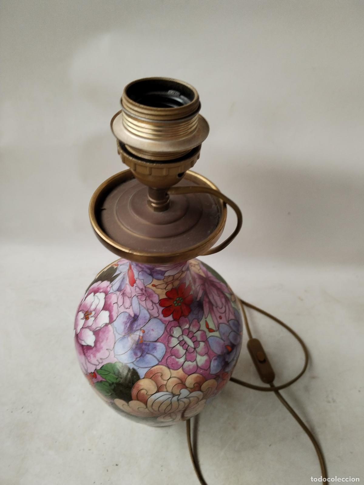 Vintage: lampara cloisonnee vintage mariposas - Foto 4