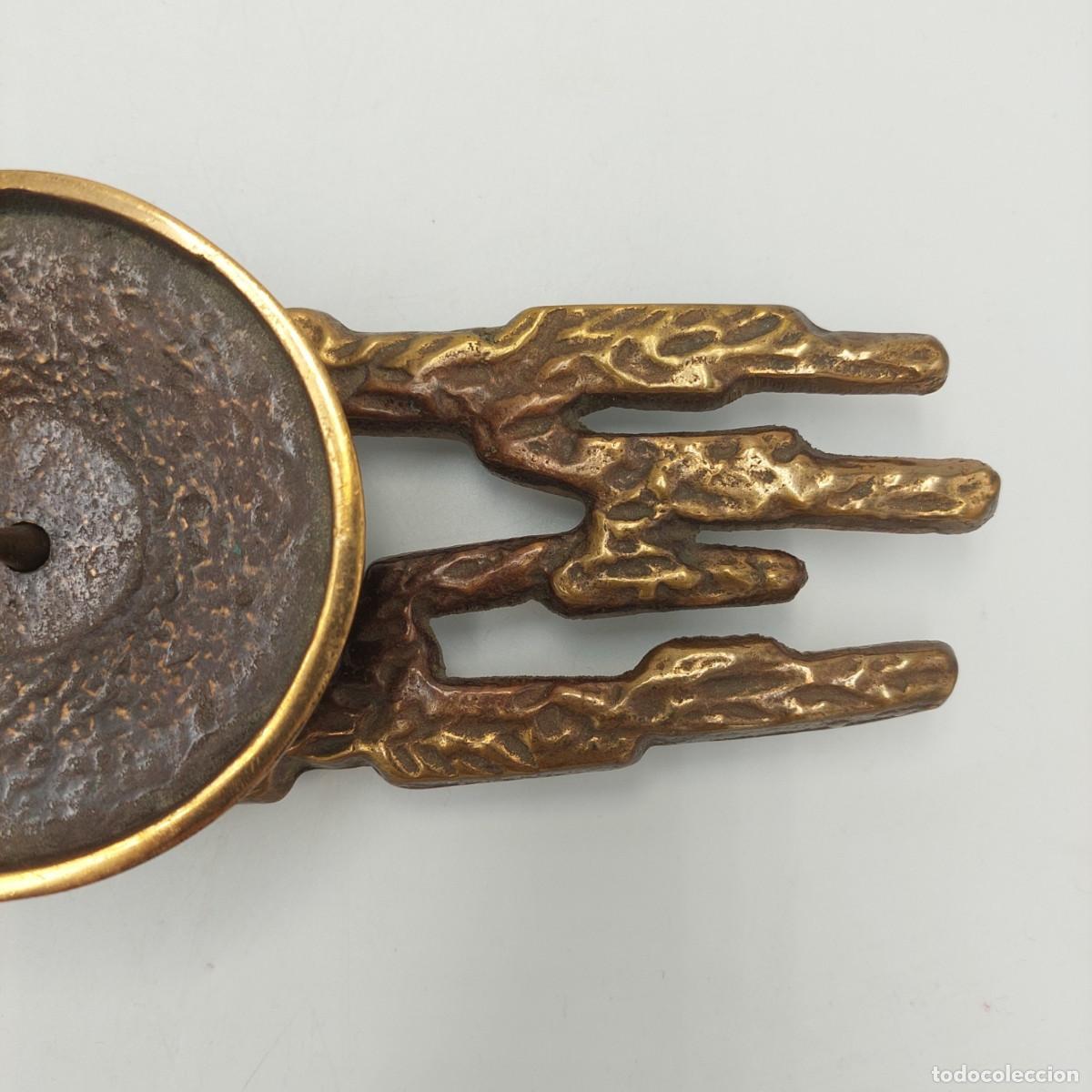 Vintage: Candelabro de bronce brutalista - Foto 4