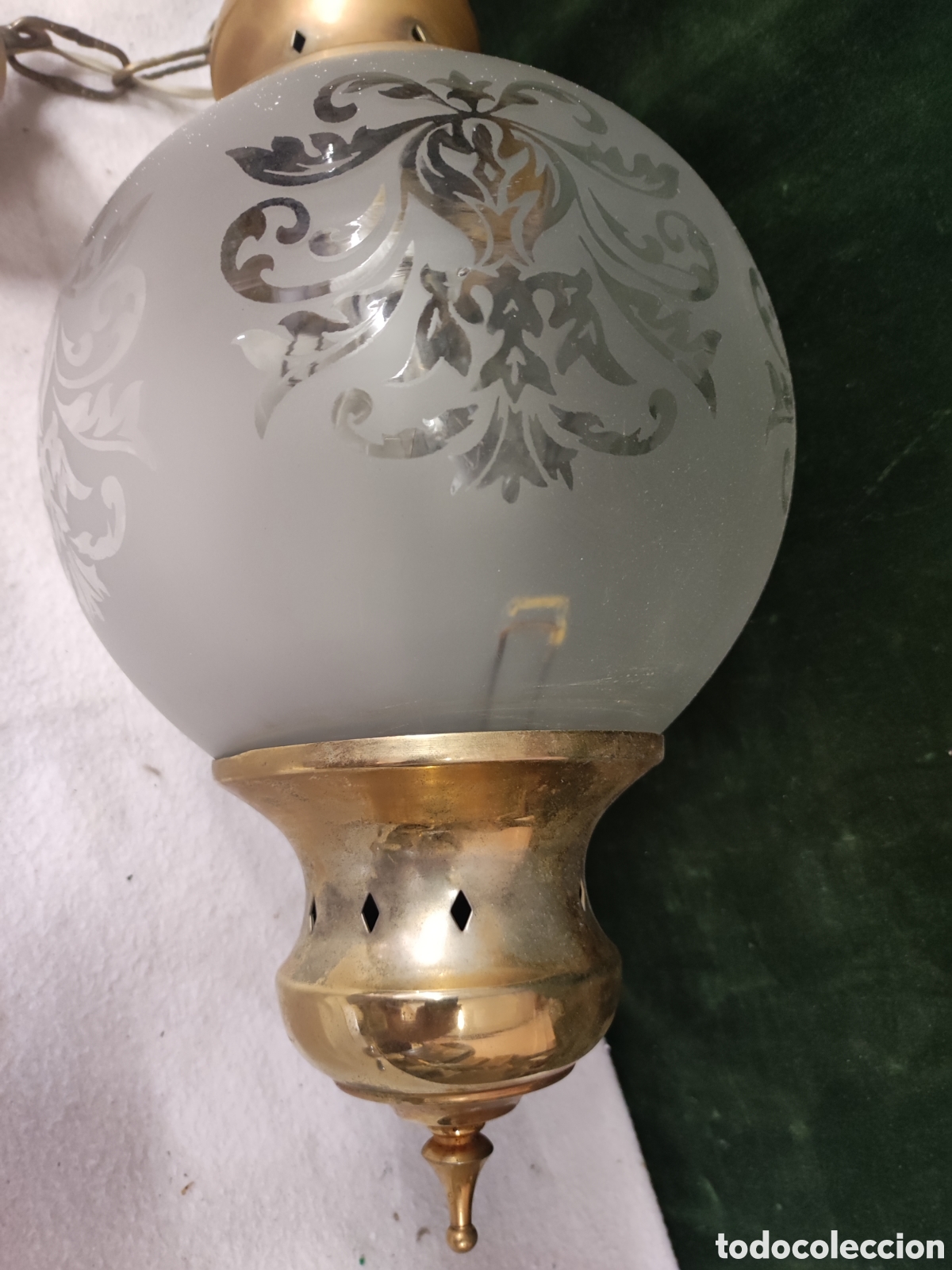 Vintage: L&aacute;mpara de pasillo de globo vintage - Foto 2