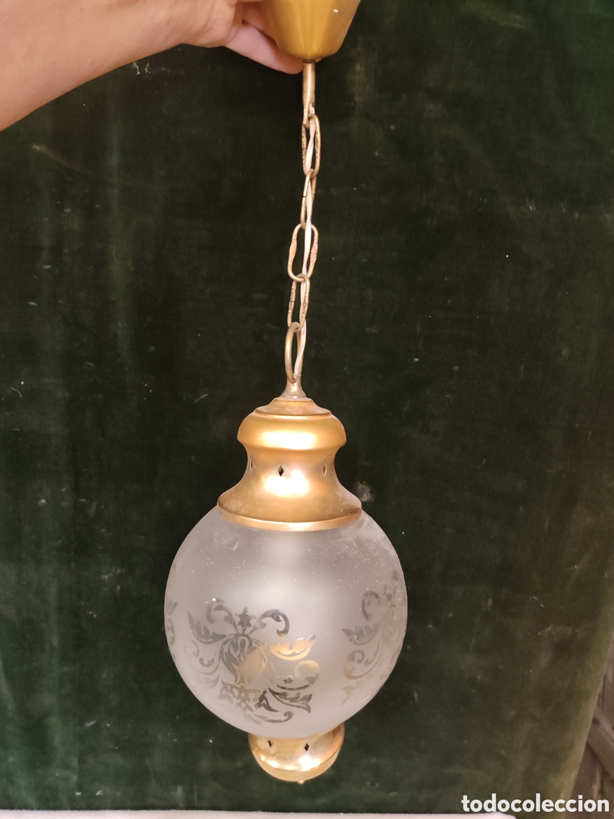 Vintage: L&aacute;mpara de pasillo de globo vintage - Foto 4