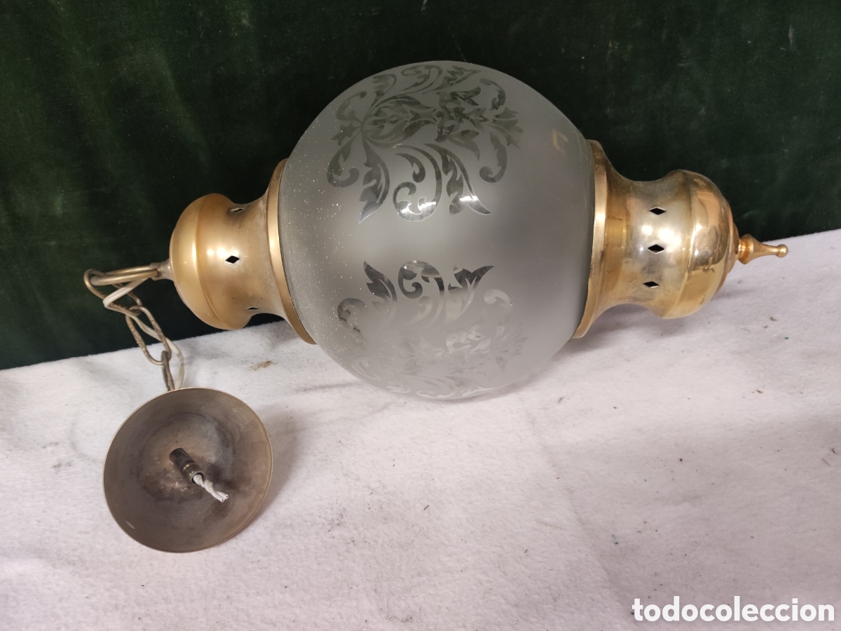 Vintage: L&aacute;mpara de pasillo de globo vintage - Foto 1