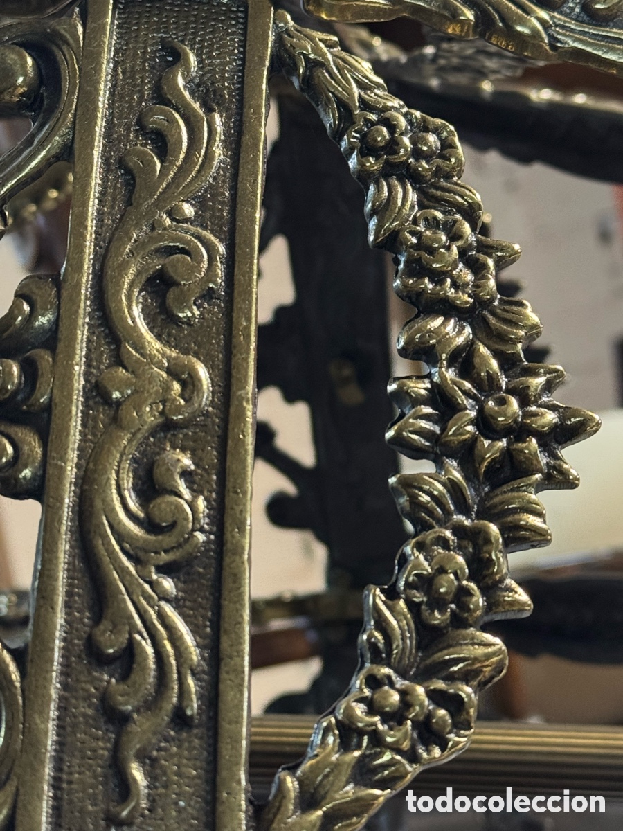 Vintage: Gran farol de techo en bronce - Foto 14