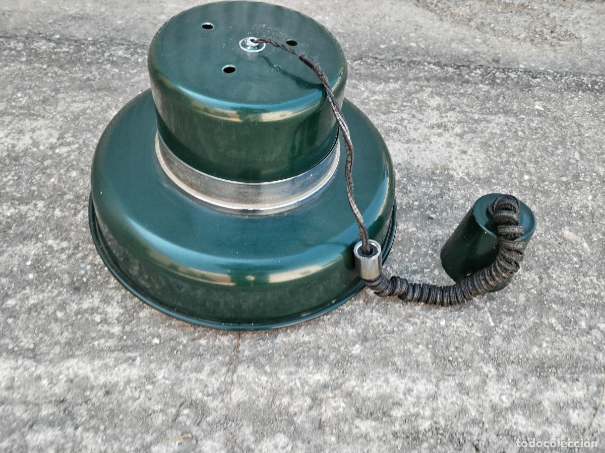 Vintage: lampara vintage verde de metal - Foto 3