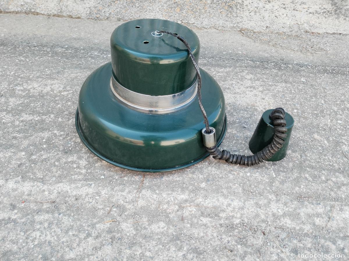 Vintage: lampara vintage verde de metal - Foto 5