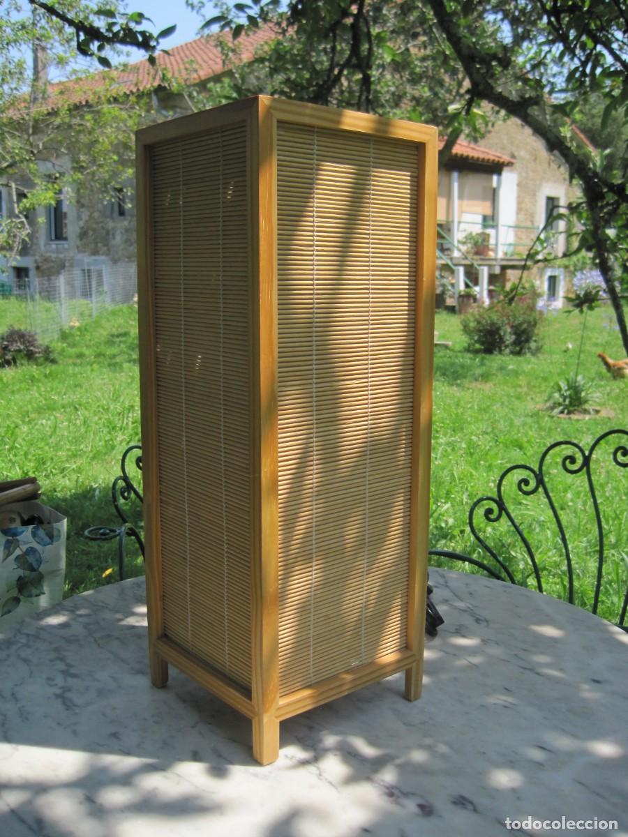 Vintage: L&Aacute;MPARA DE SOBREMESA JAPONESA - MADERA Y BAMB&Uacute; - Foto 1