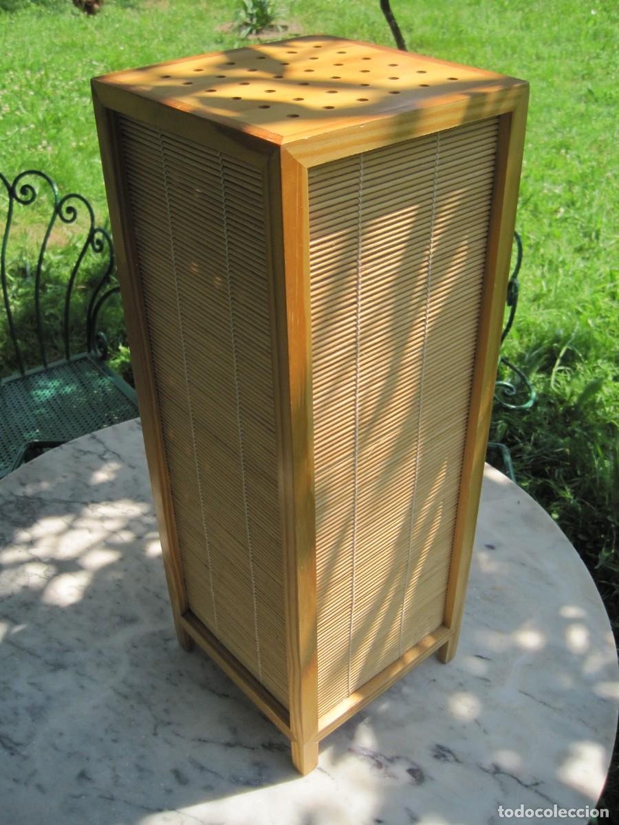 Vintage: L&Aacute;MPARA DE SOBREMESA JAPONESA - MADERA Y BAMB&Uacute; - Foto 2