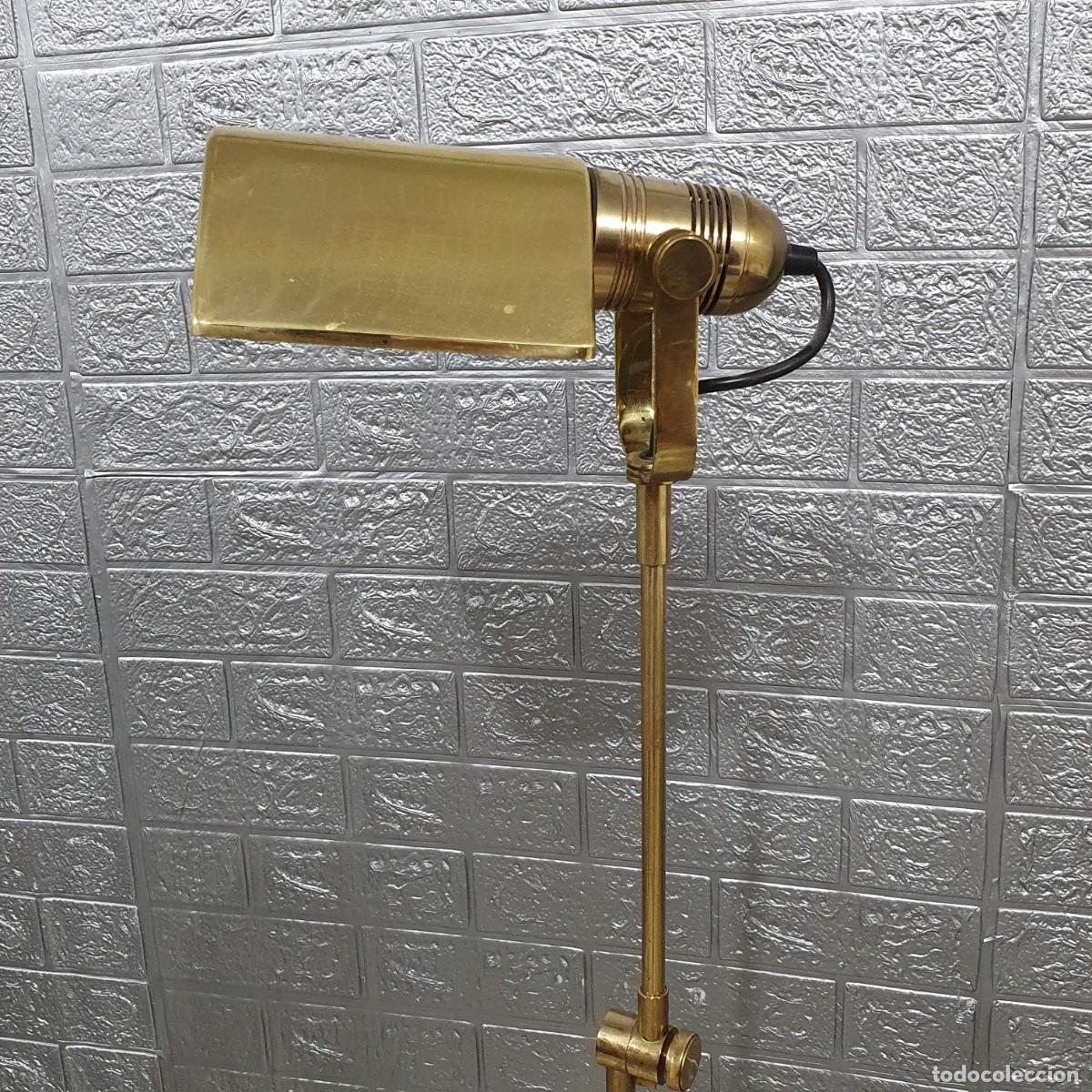 Vintage: Lampara vintage de lat&oacute;n regulable abatible - Foto 1