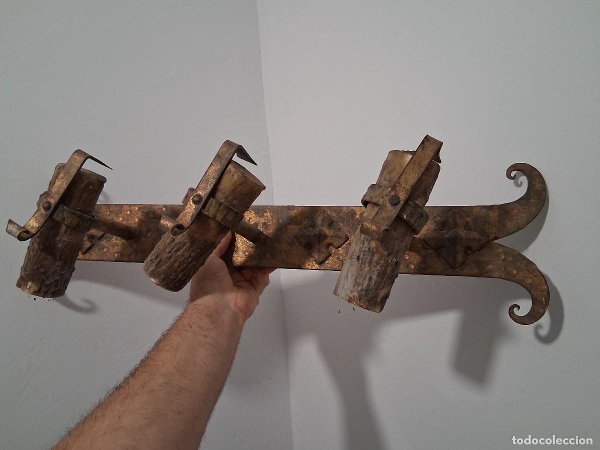 Vintage: Aplique l&aacute;mpara de pared de estilo forja r&uacute;stico - Foto 2