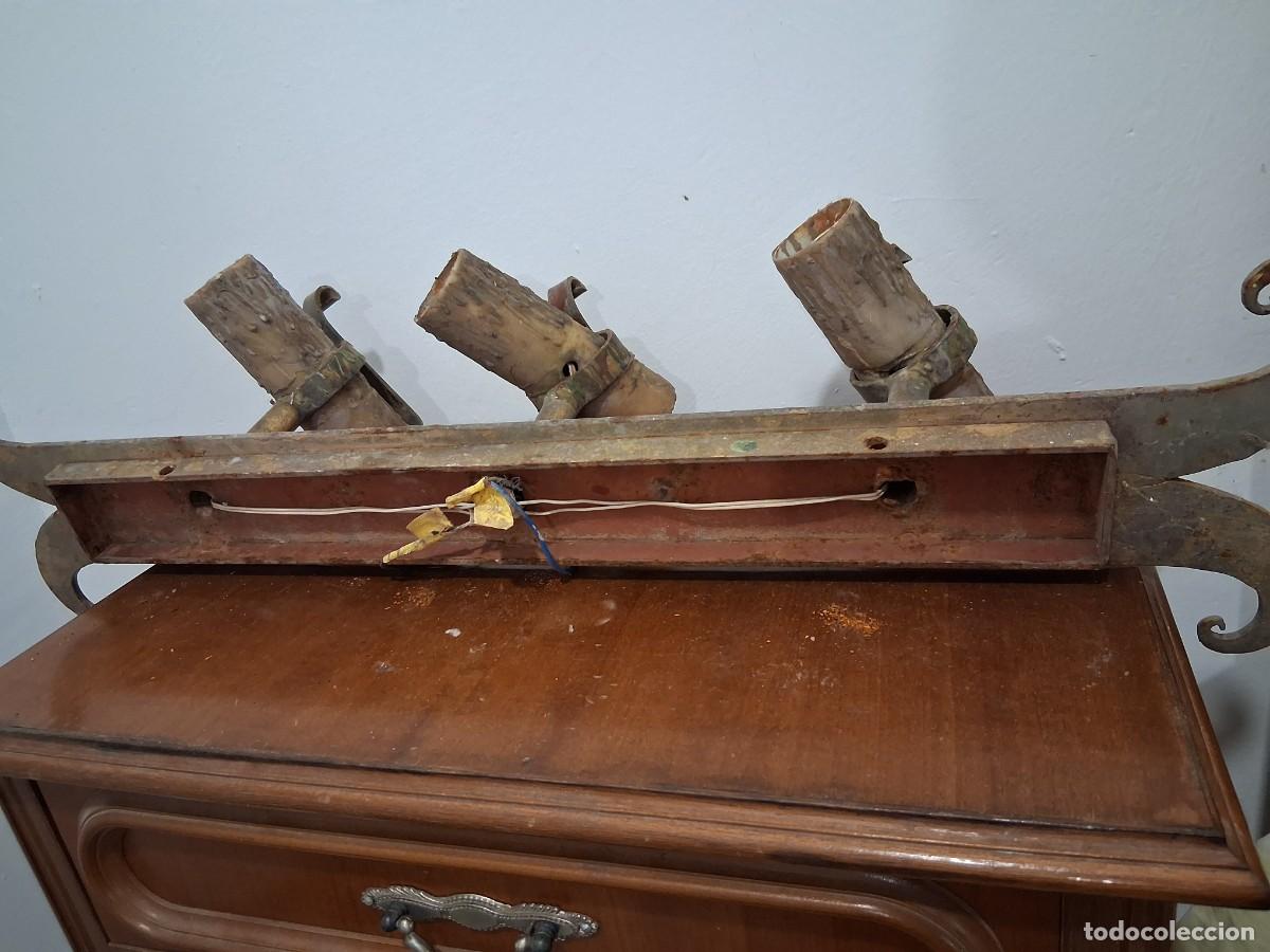 Vintage: Aplique l&aacute;mpara de pared de estilo forja r&uacute;stico - Foto 4
