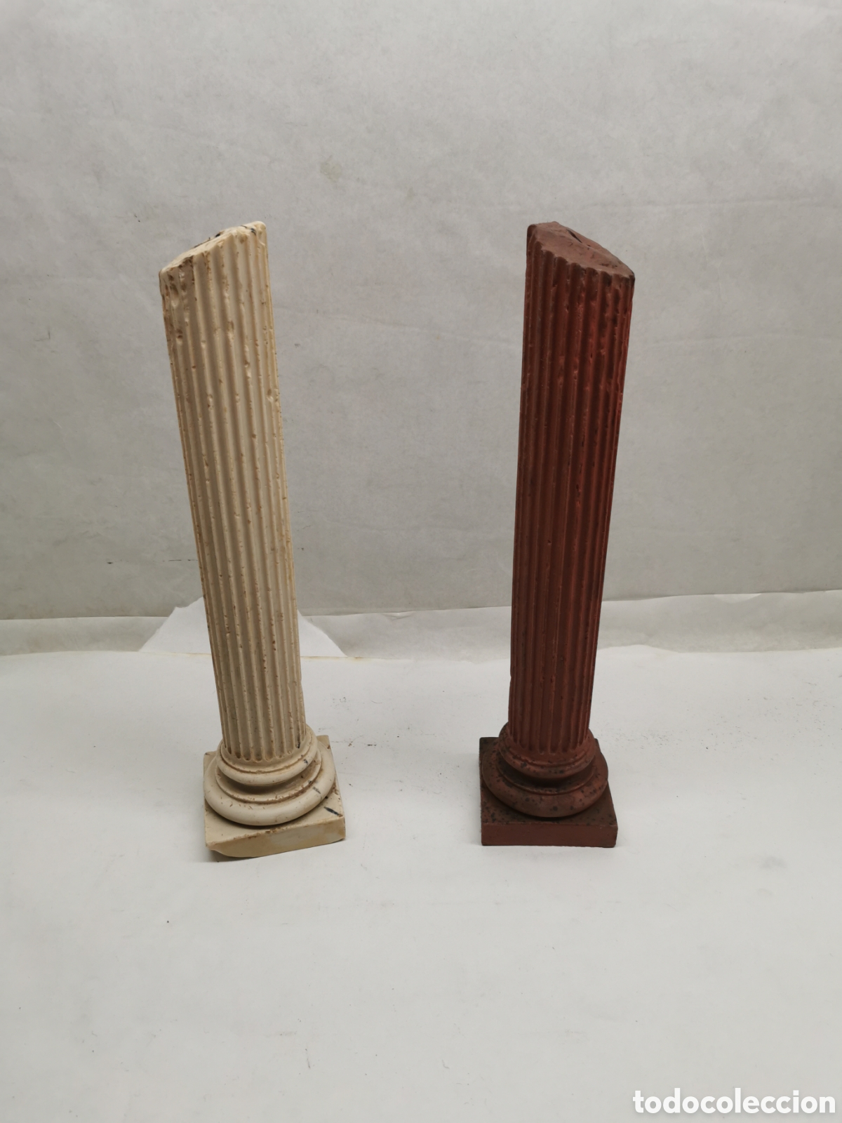Vintage: 2 columnas pies de l&aacute;mpara - Foto 1