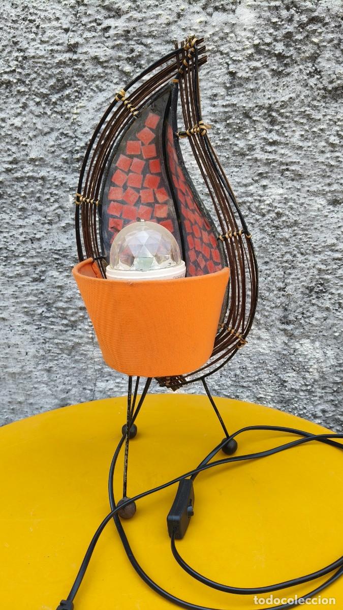 Vintage: Lampe vitraux et fer forg&eacute; vintage - Foto 3