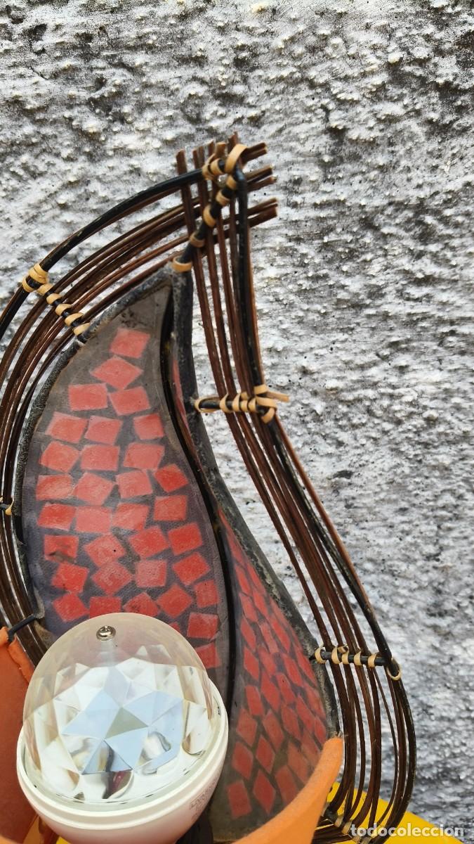 Vintage: Lampe vitraux et fer forg&eacute; vintage - Foto 6