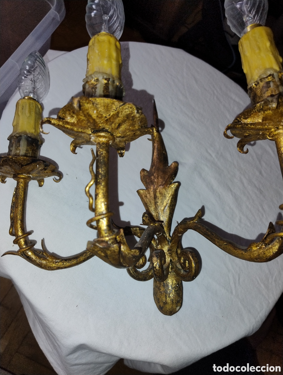 Vintage: Lampara candelabro de pared - Foto 1