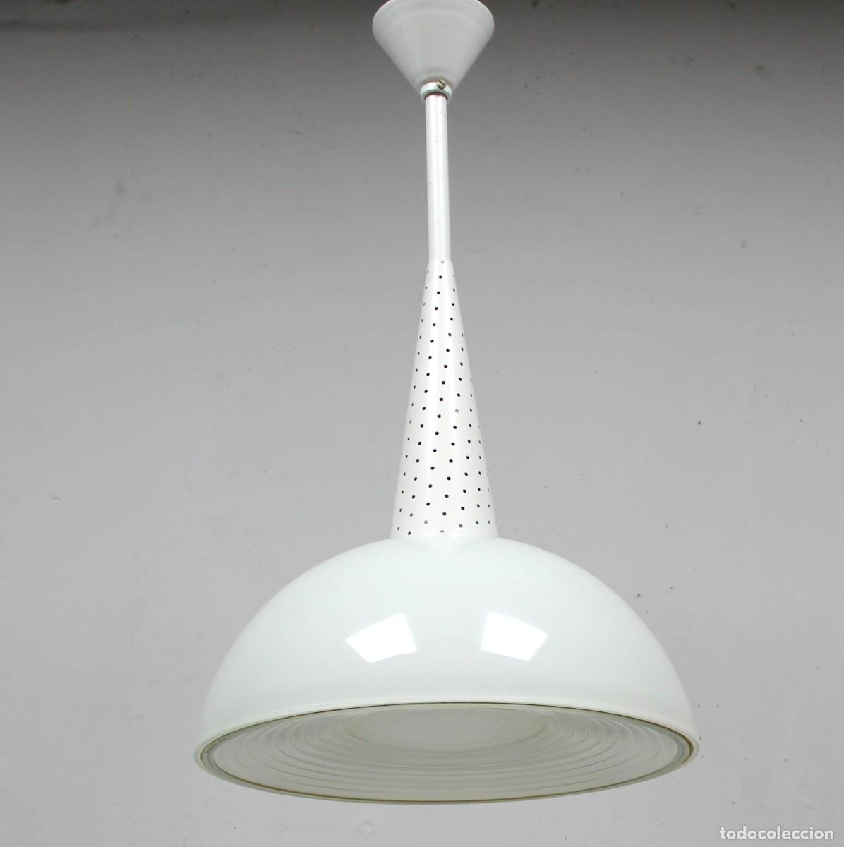 Vintage: L&aacute;mpara industrial de Mathieu Mat&eacute;got. Holophane. - Foto 1