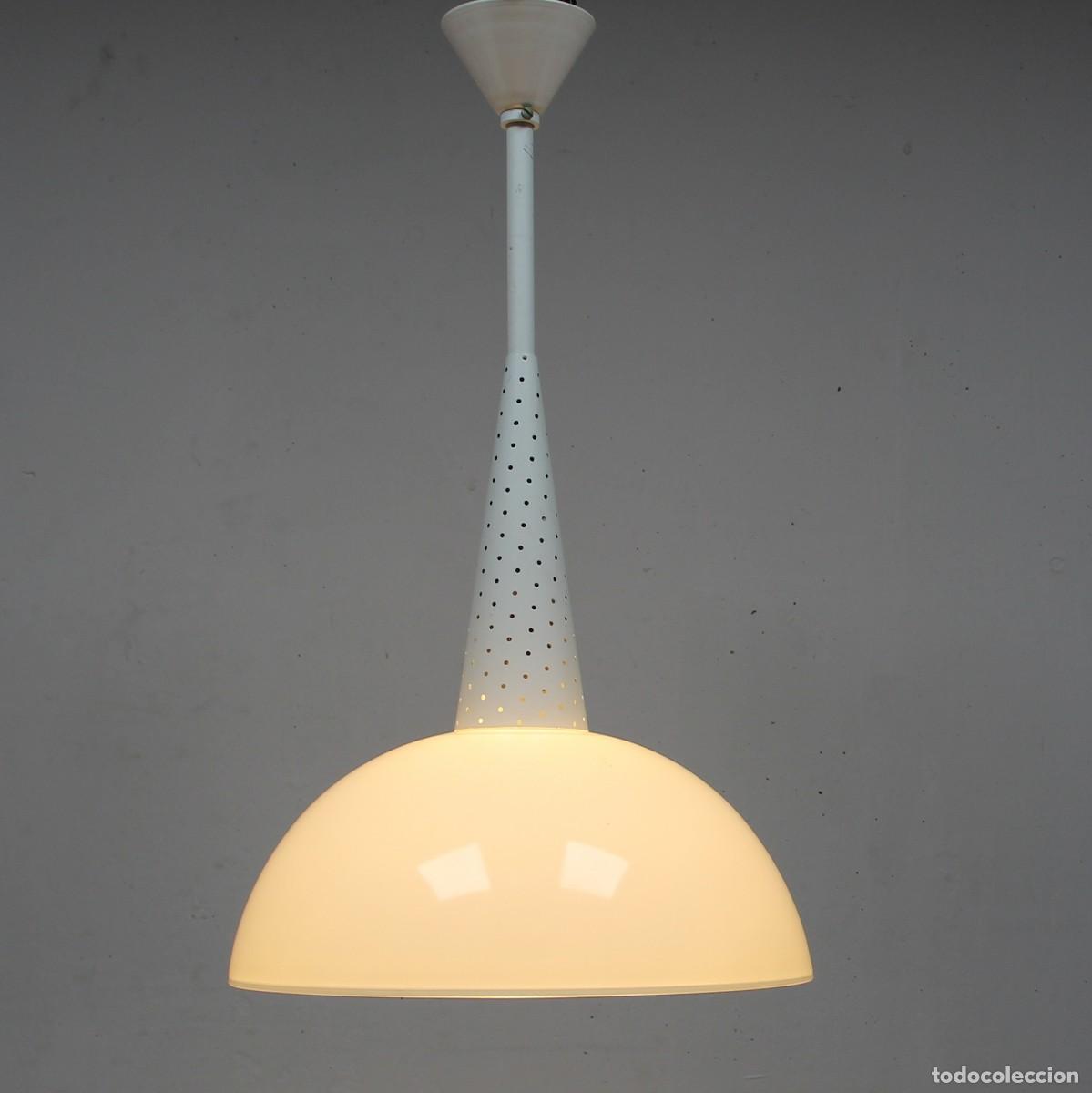 Vintage: L&aacute;mpara industrial de Mathieu Mat&eacute;got. Holophane. - Foto 2