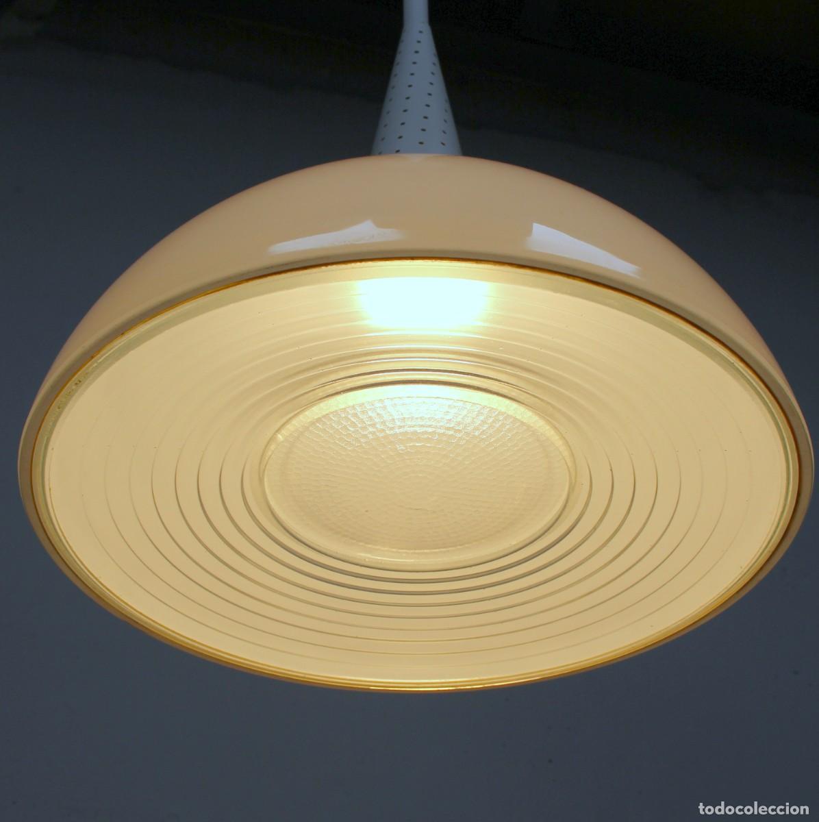 Vintage: L&aacute;mpara industrial de Mathieu Mat&eacute;got. Holophane. - Foto 5