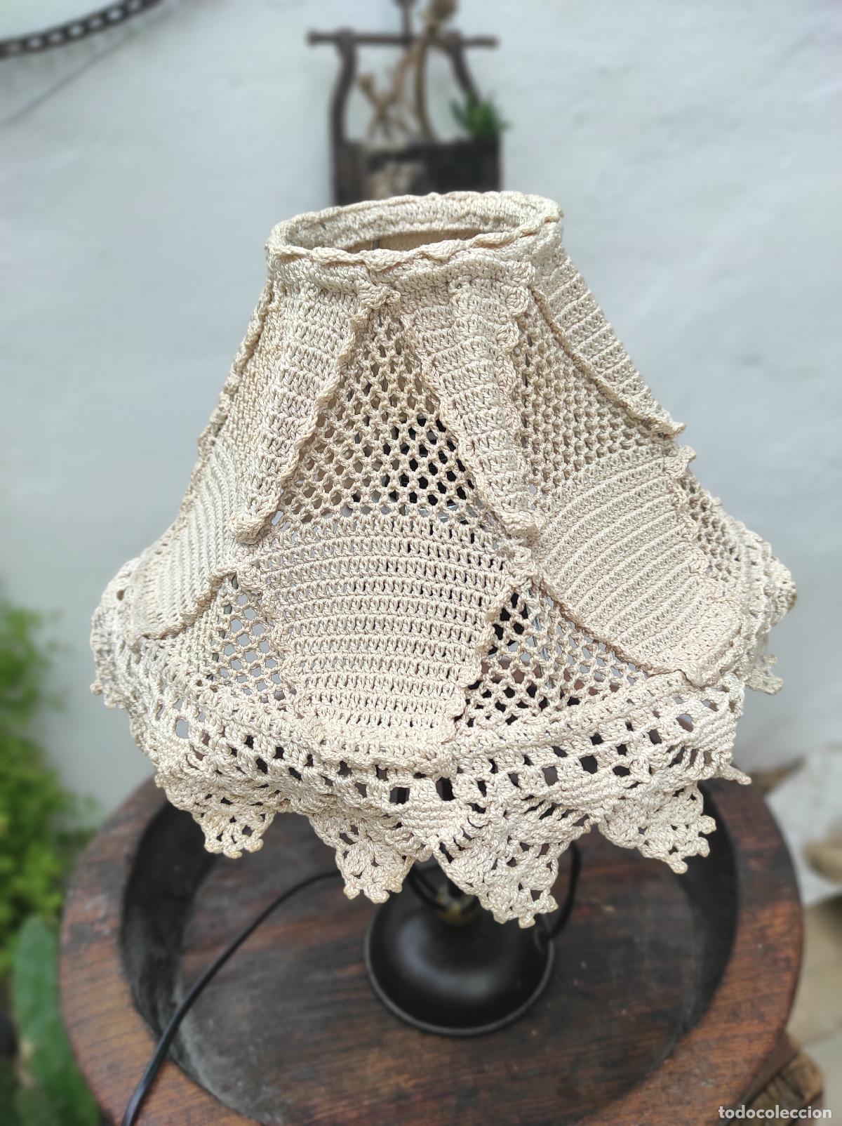 Vintage: Pantalla de ganchillo hecha a mano