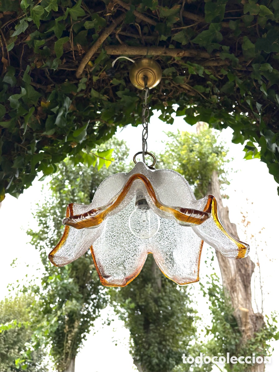 Vintage: L&Aacute;MPARA CRISTAL SOPLADO. - Foto 10