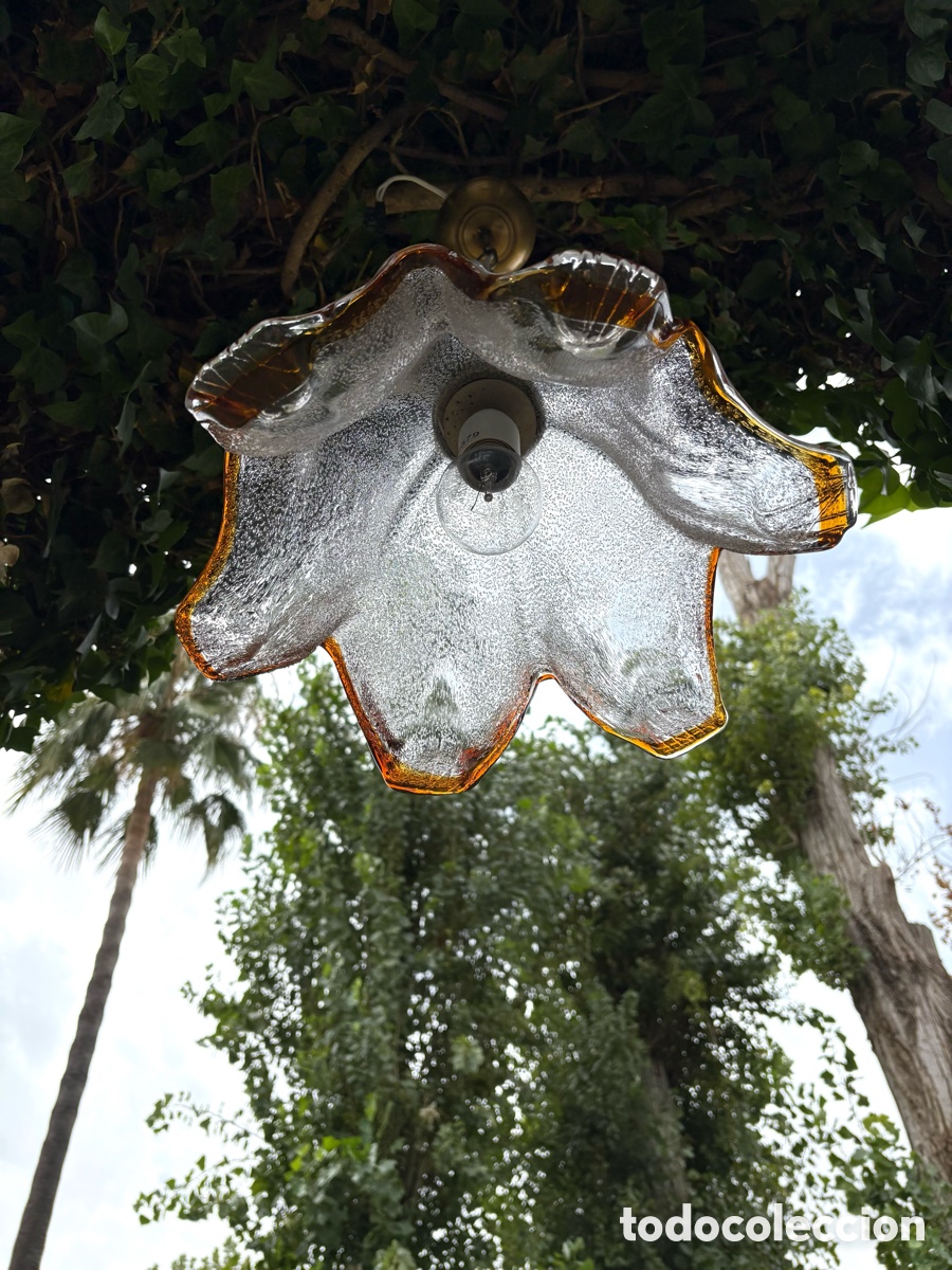 Vintage: L&Aacute;MPARA CRISTAL SOPLADO. - Foto 13