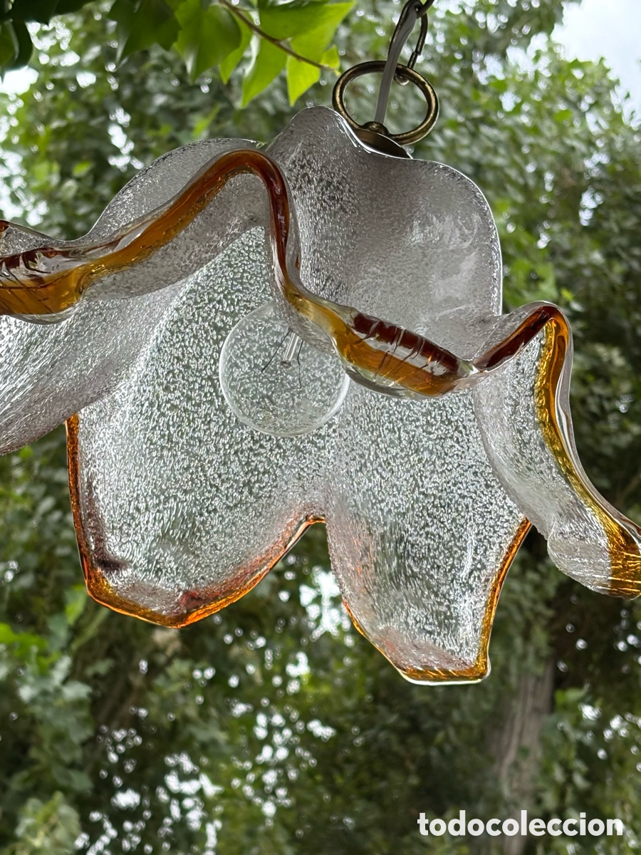 Vintage: L&Aacute;MPARA CRISTAL SOPLADO. - Foto 14