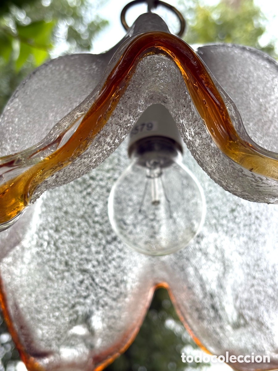 Vintage: L&Aacute;MPARA CRISTAL SOPLADO. - Foto 16