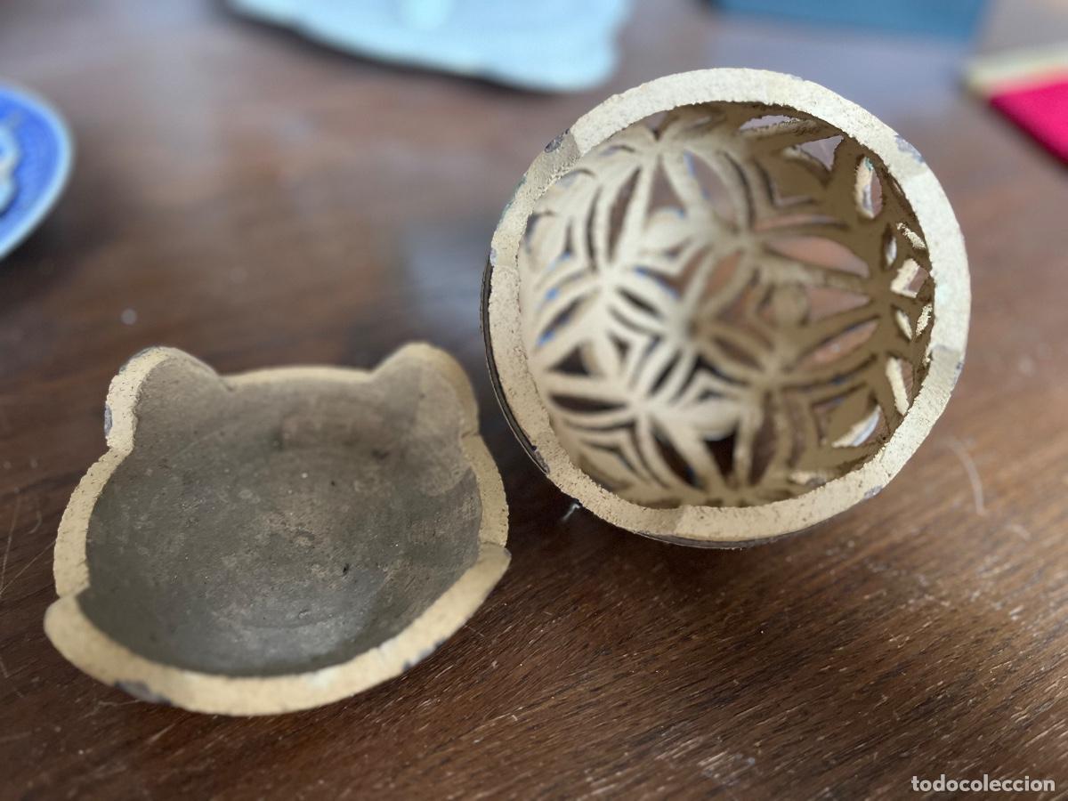 Vintage: L&Aacute;MPARA DE BARRO PARA VELA - Foto 3