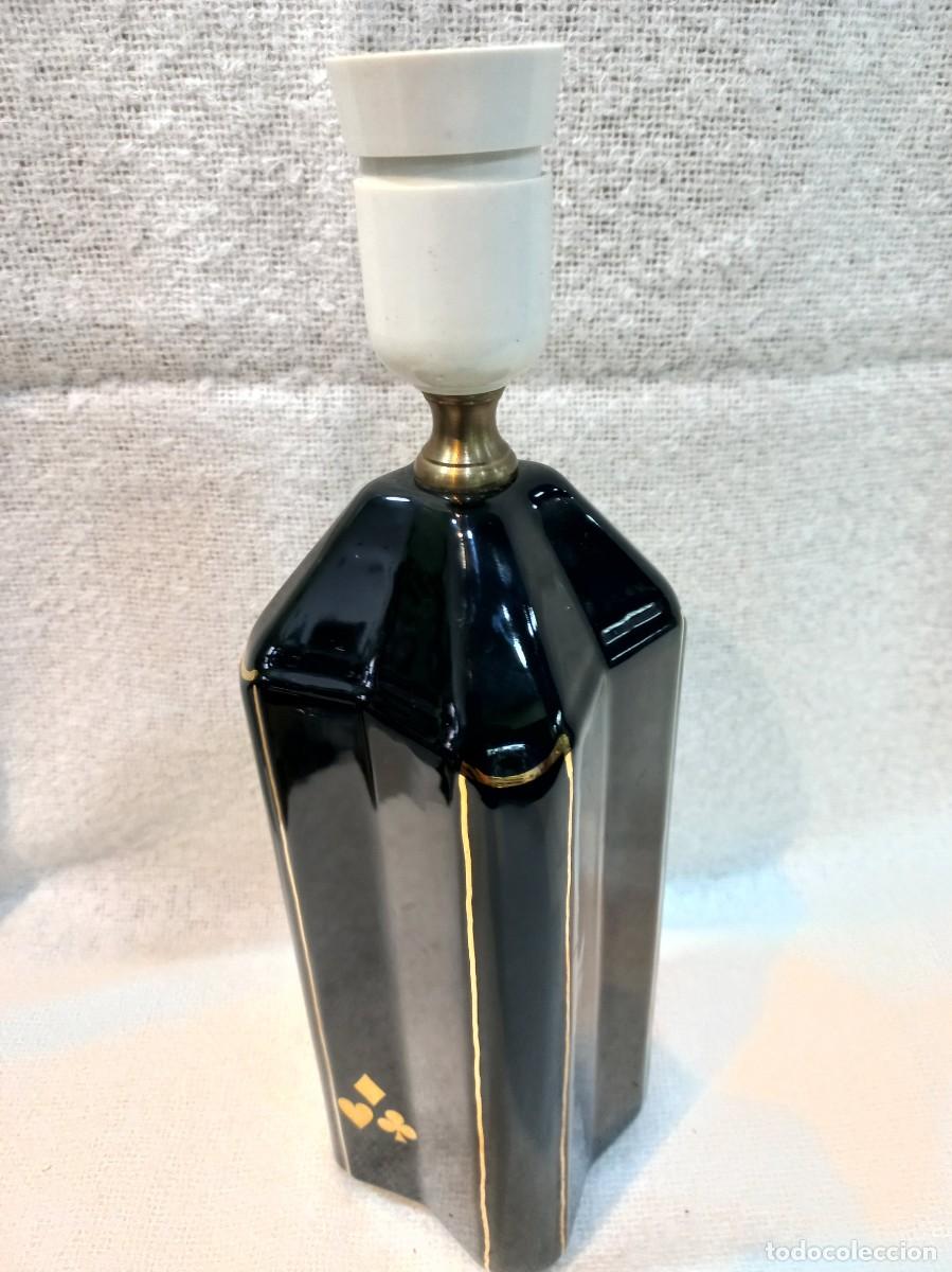 Vintage: L&Aacute;MPARA RECTANGULAR NEGRO (cer&aacute;mica) p&oacute;ker (31cm) - Foto 2