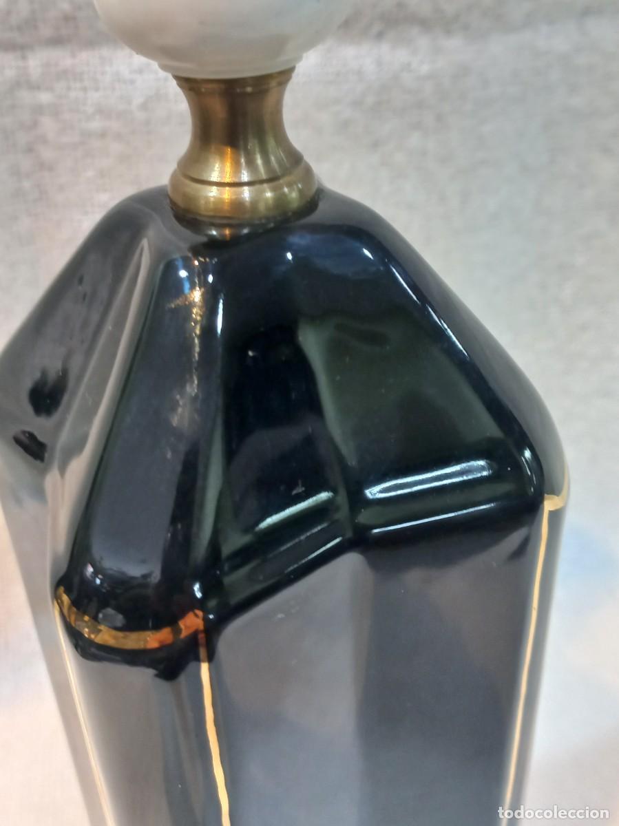 Vintage: L&Aacute;MPARA RECTANGULAR NEGRO (cer&aacute;mica) p&oacute;ker (31cm) - Foto 4