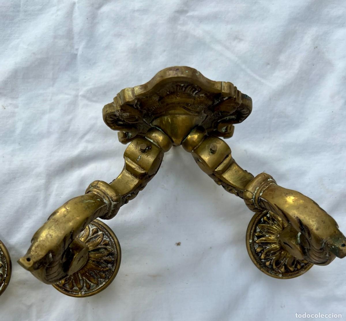 Vintage: Apliques en candelabro de bronce - Foto 7