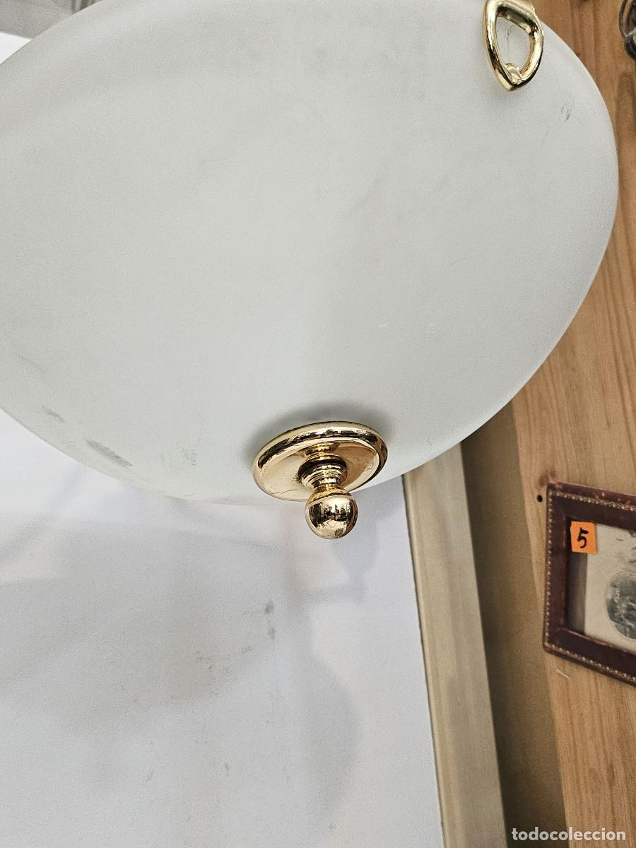 Vintage: lampara de metal y opalino - Foto 5