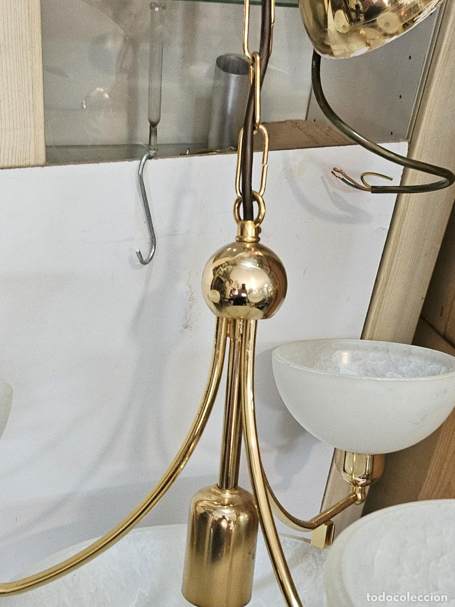 Vintage: lampara de metal y opalino - Foto 9