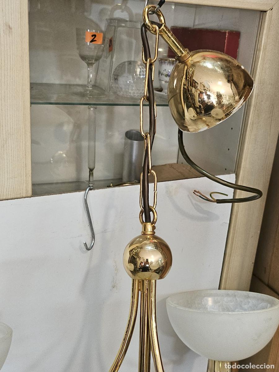 Vintage: lampara de metal y opalino - Foto 10