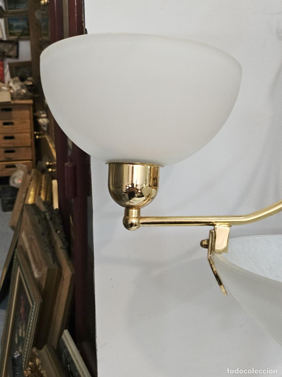 Vintage: lampara de metal y opalino - Foto 11