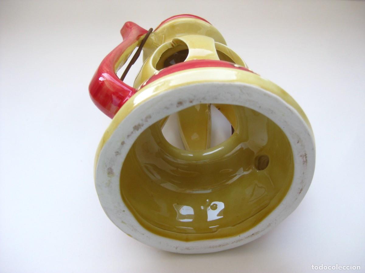 Vintage: QUINQUE LAMPARA FAROL CERAMICA - Foto 2
