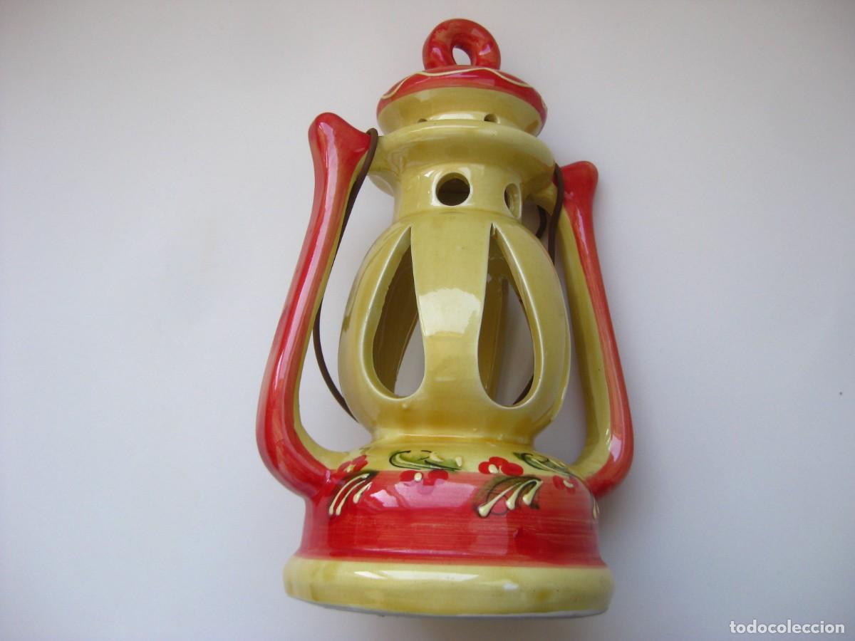 Vintage: QUINQUE LAMPARA FAROL CERAMICA - Foto 3