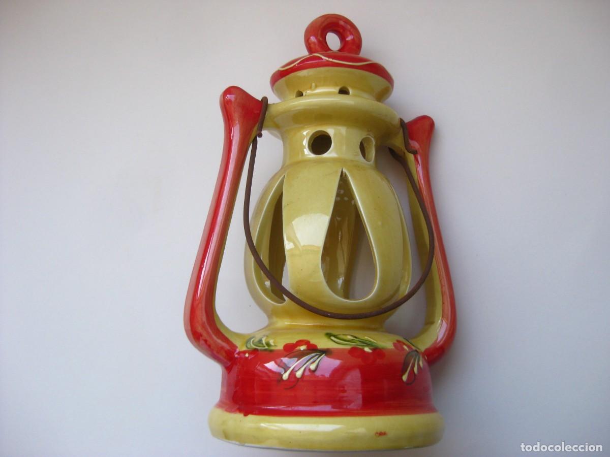 Vintage: QUINQUE LAMPARA FAROL CERAMICA - Foto 4