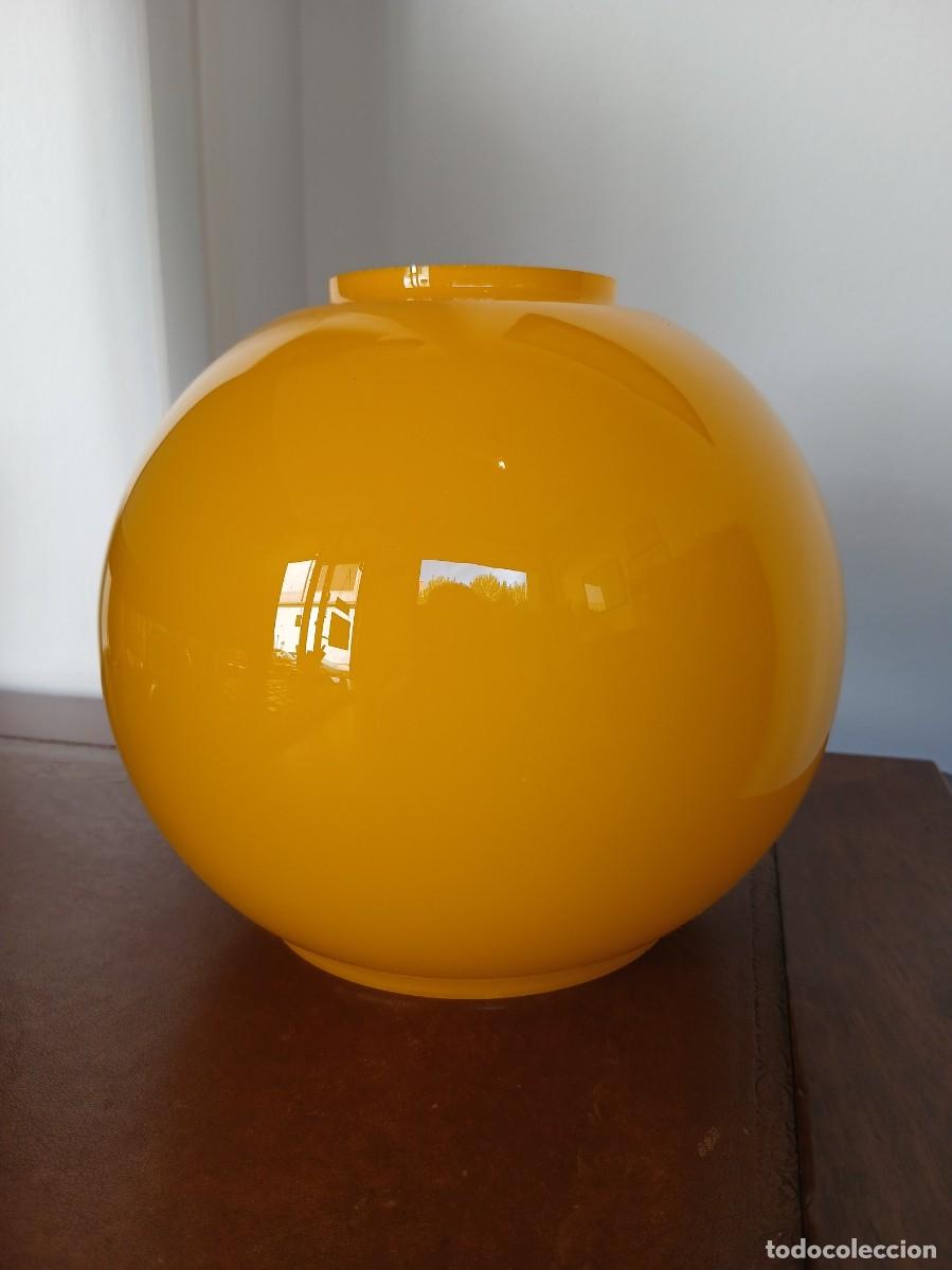 Vintage: GLOBO VIDRIO LAMPARA AMARILLO - Foto 1
