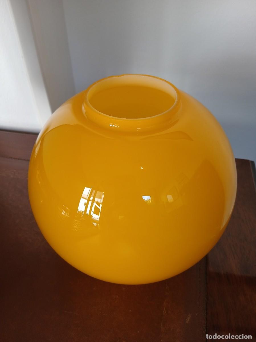 Vintage: GLOBO VIDRIO LAMPARA AMARILLO - Foto 2