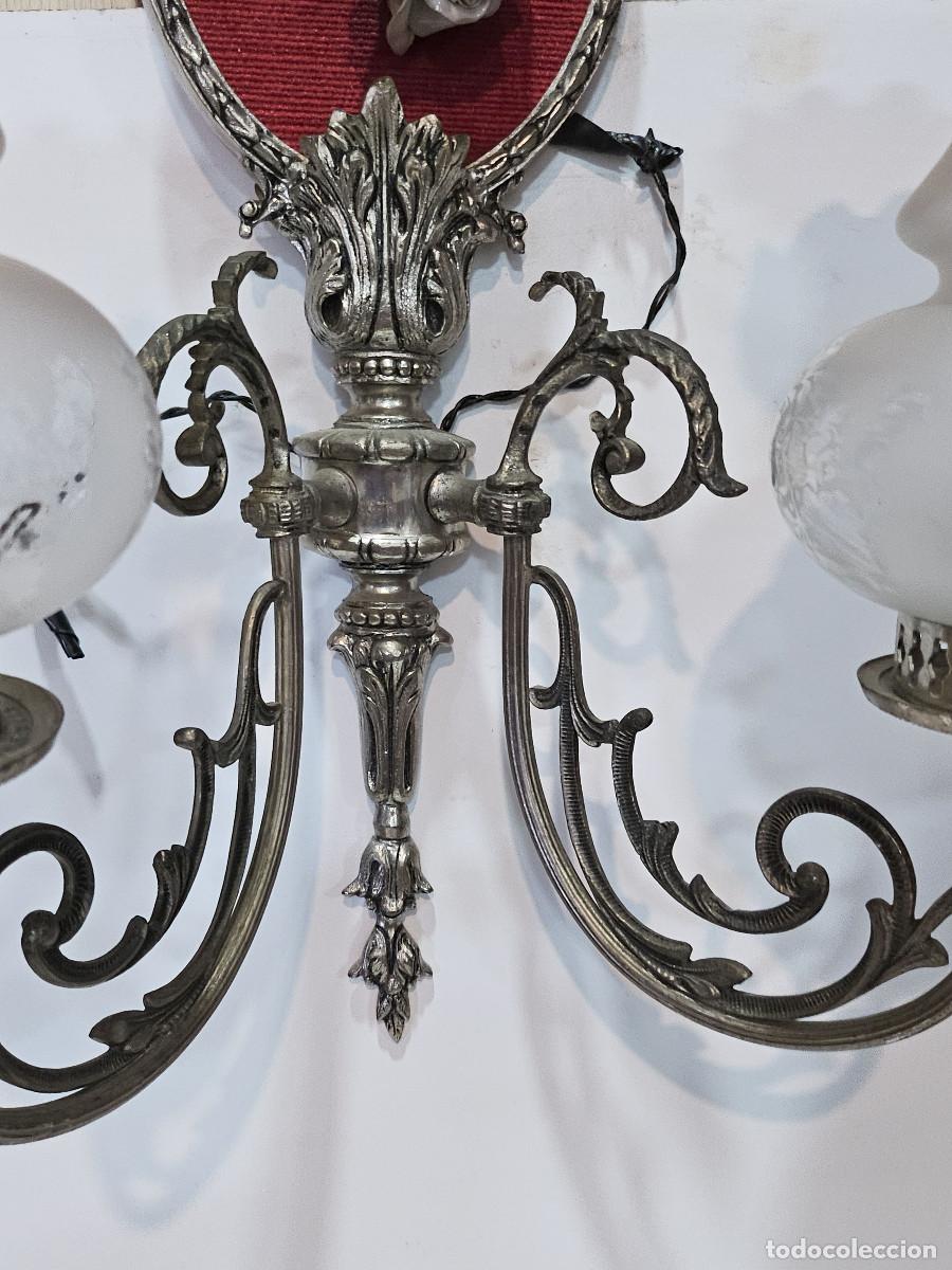 Vintage: aplique de pared de metal - Foto 3