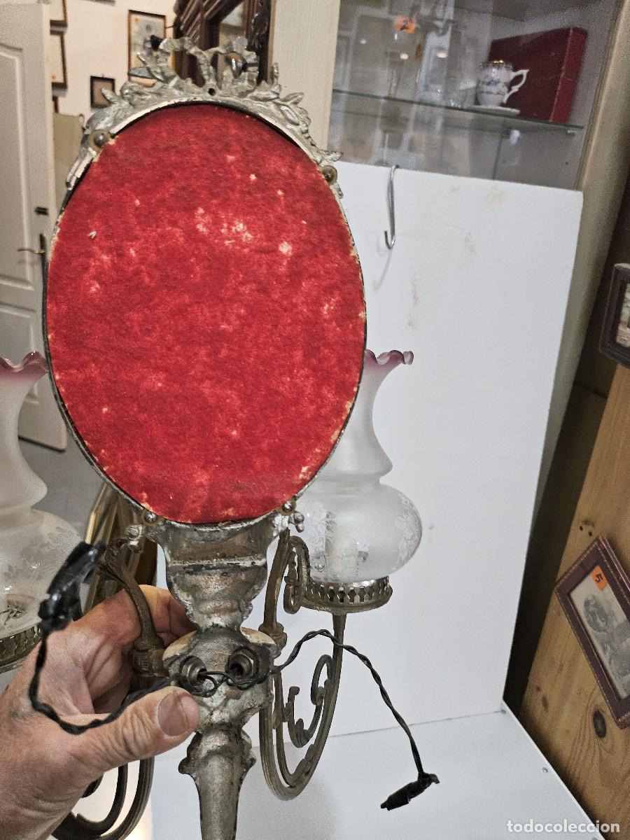 Vintage: aplique de pared de metal - Foto 7