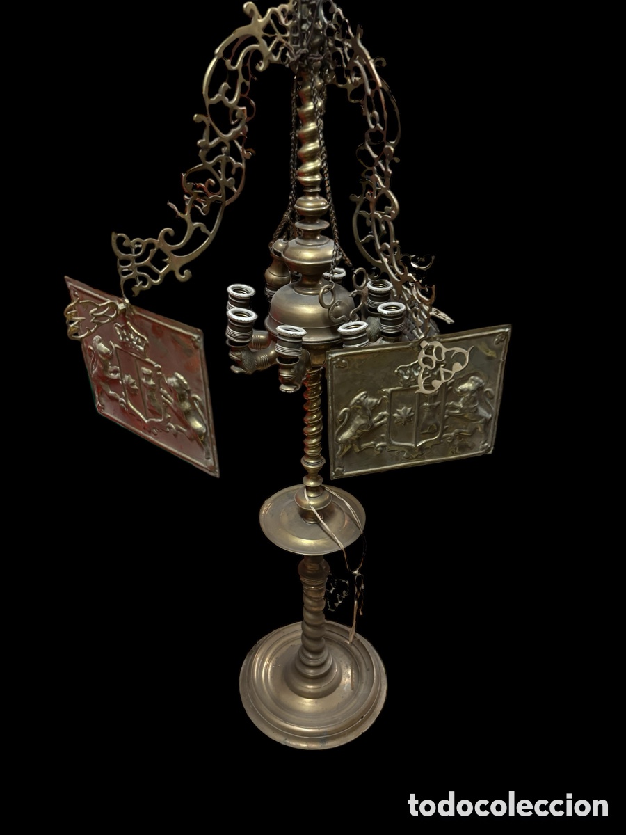 Vintage: L&aacute;mpara Vintage Arabe. Bronce. - Foto 2