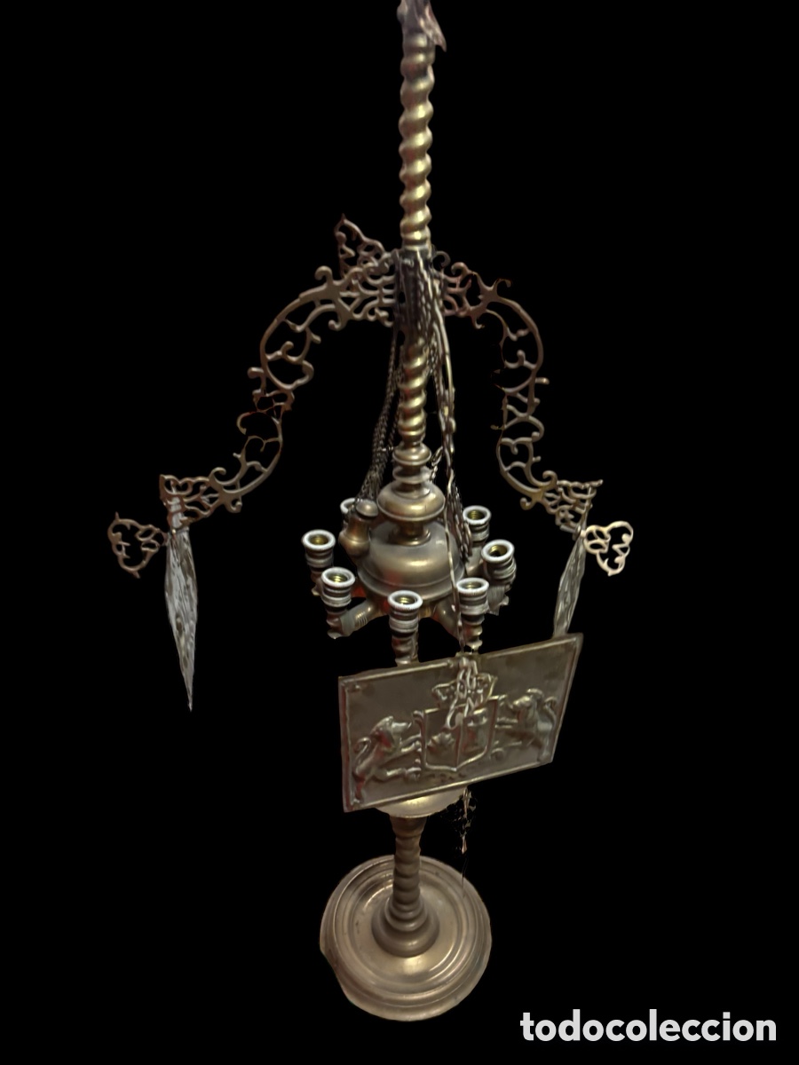 Vintage: L&aacute;mpara Vintage Arabe. Bronce. - Foto 4