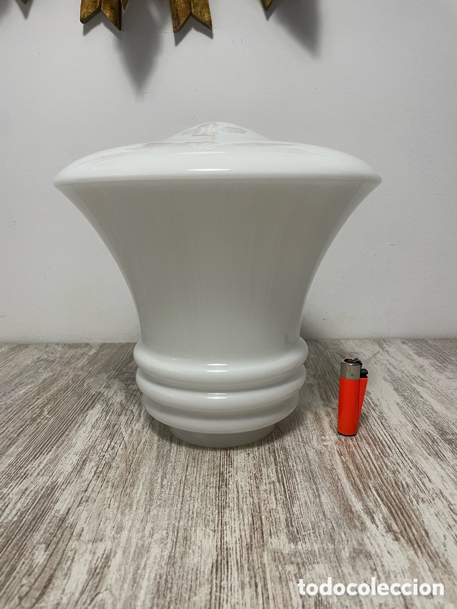 Vintage: L&Aacute;MPARA OPALINA TECHO BLANCA - Foto 6