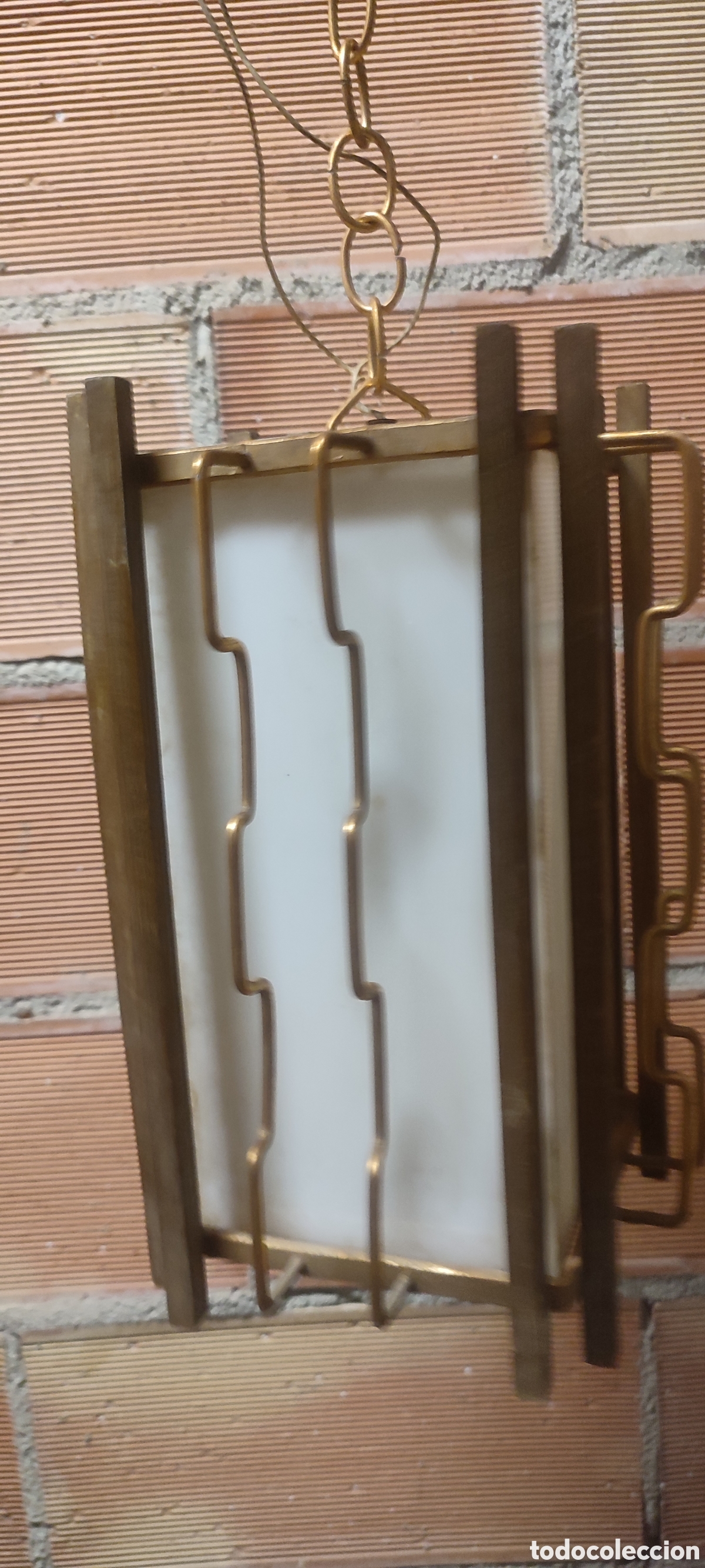 Vintage: Lampara de techo vintage. Madera, aluminio y pl&aacute;stico. - Foto 2