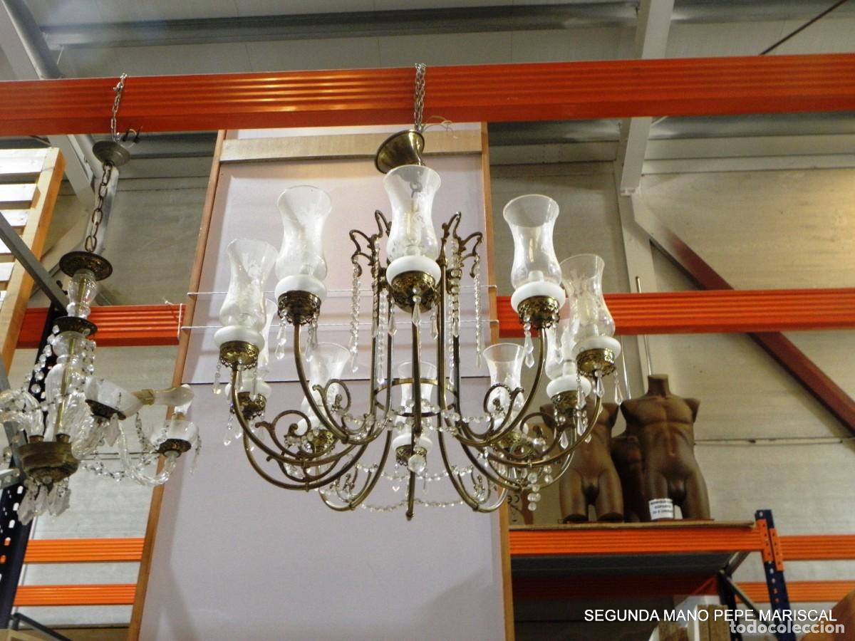 Vintage: Lampara cristal y laton - Foto 1