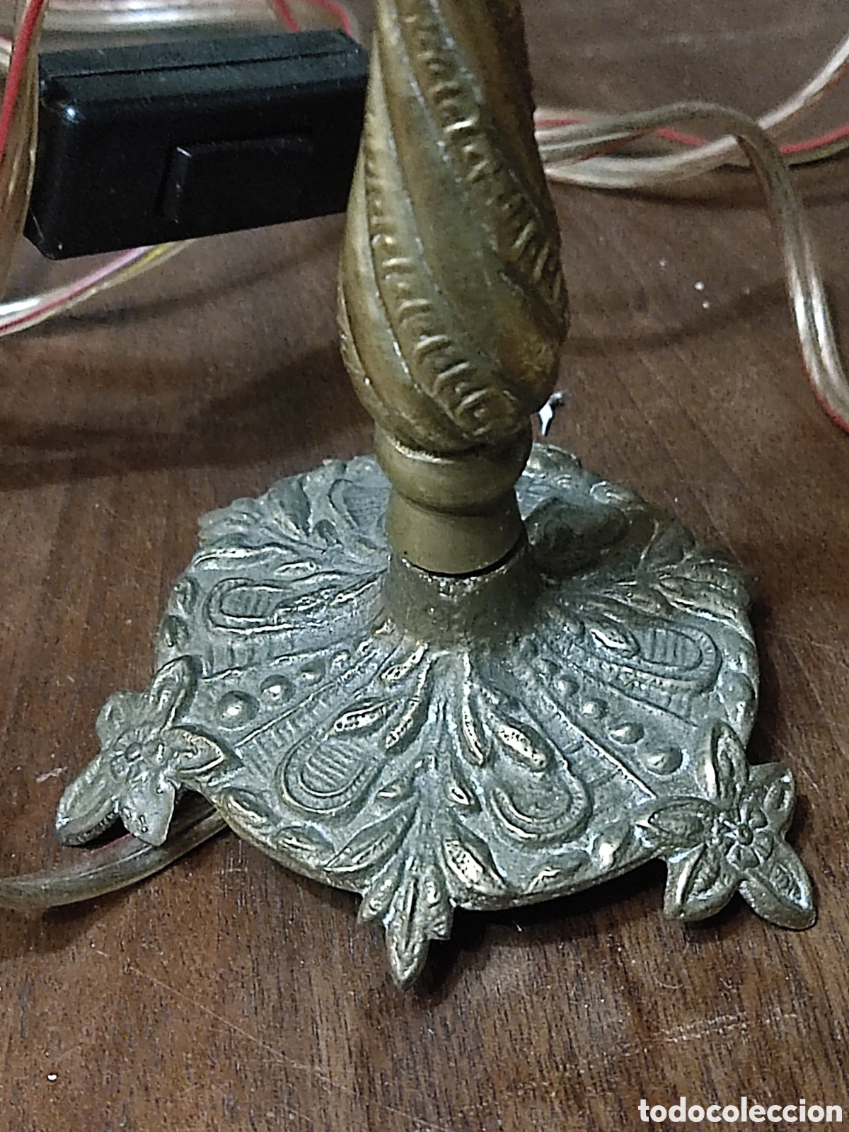 Vintage: Pareja l&aacute;mparas bronce 18 cm - Foto 2