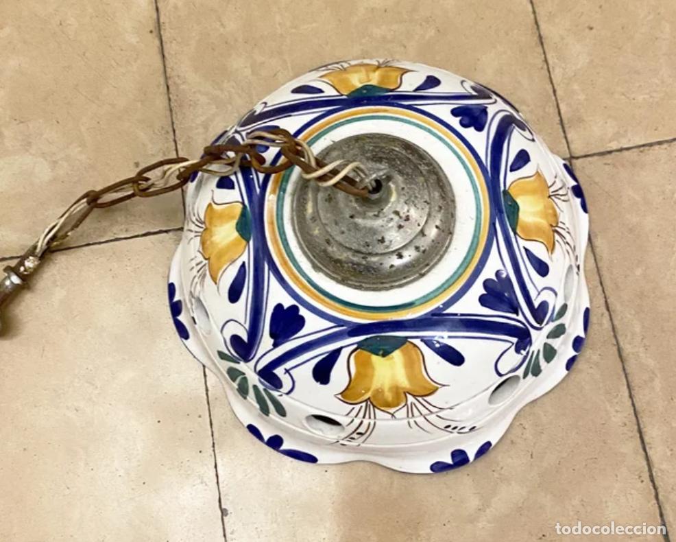 Vintage: Lampara antigua de porcelana - Foto 1